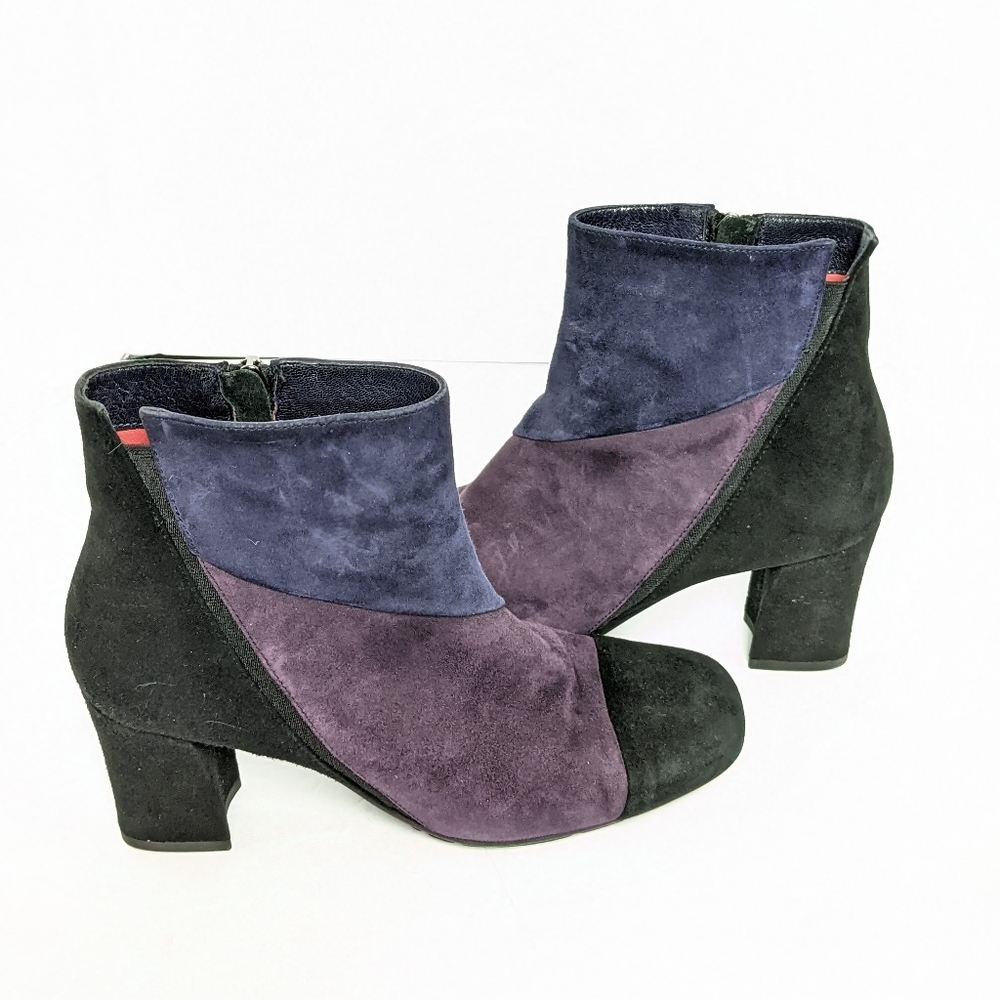 Paolo Linea suede 3 tone ankle boots